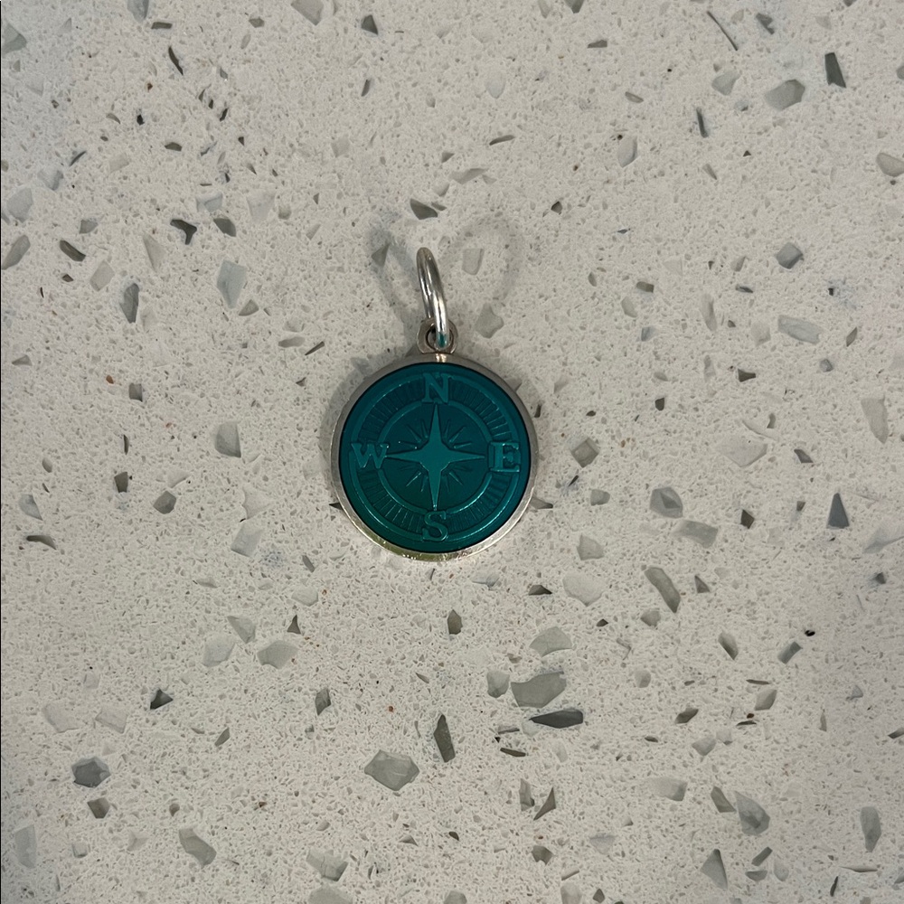 Teal Compass Pendant